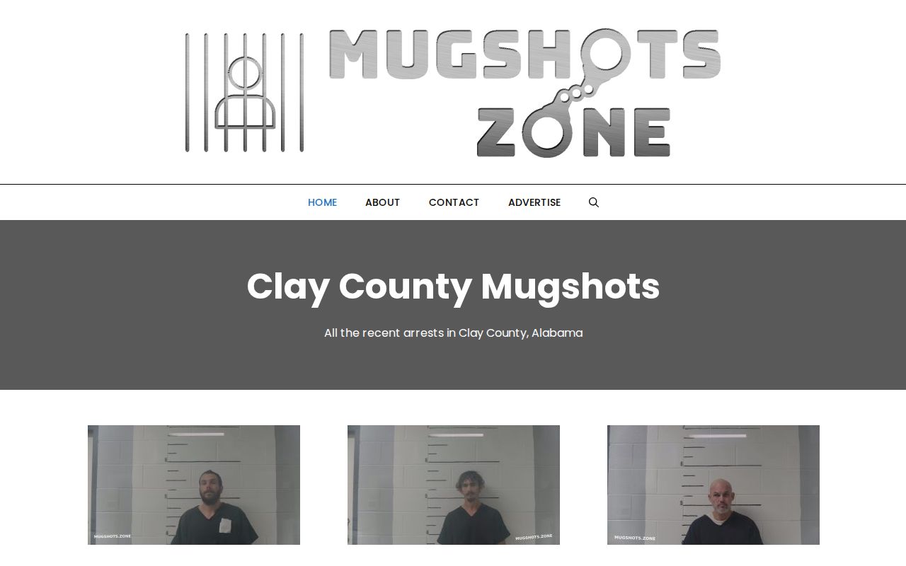 Clay County arrest log third-party archive heading