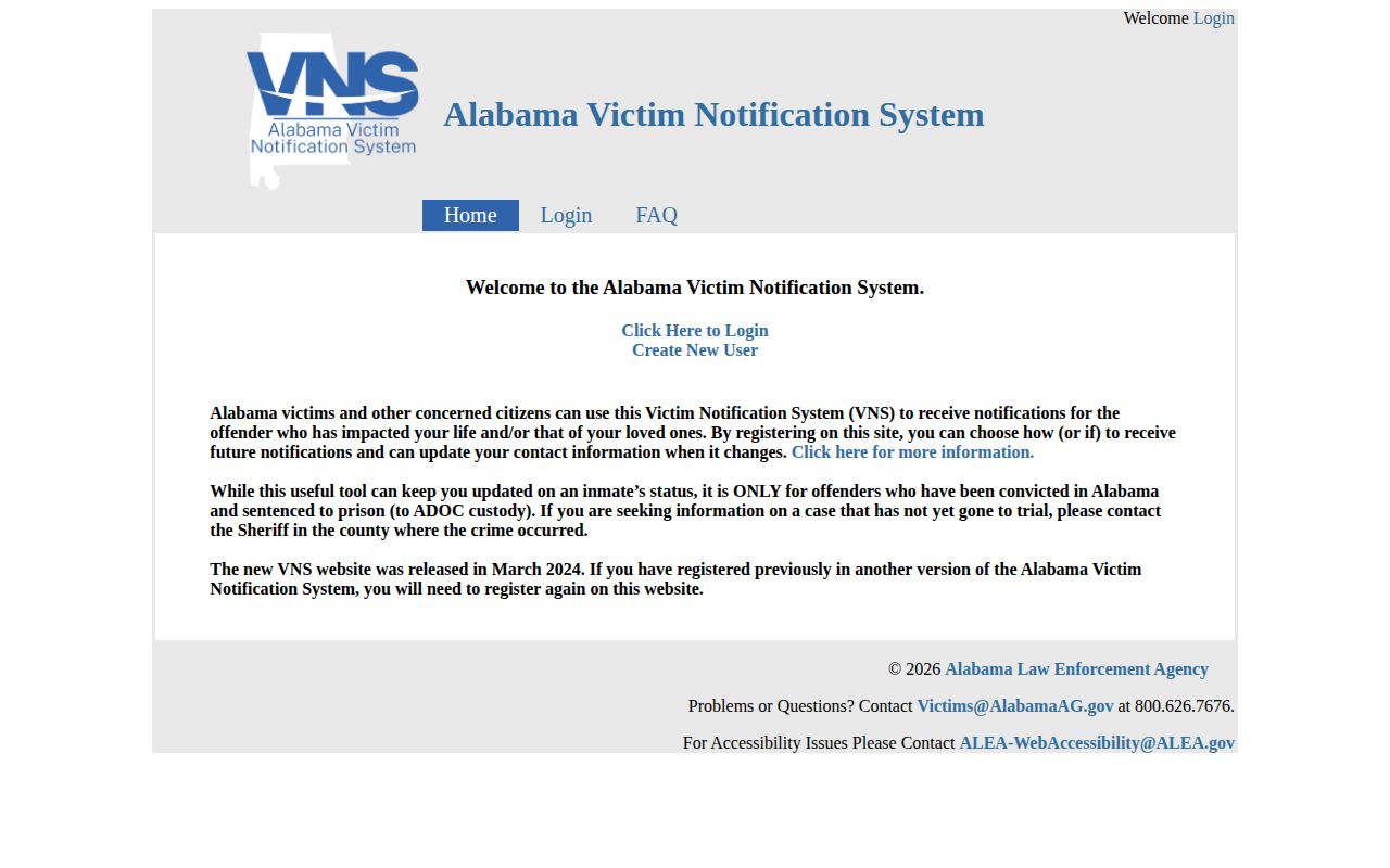 Clay County Alabama victim notification registration information