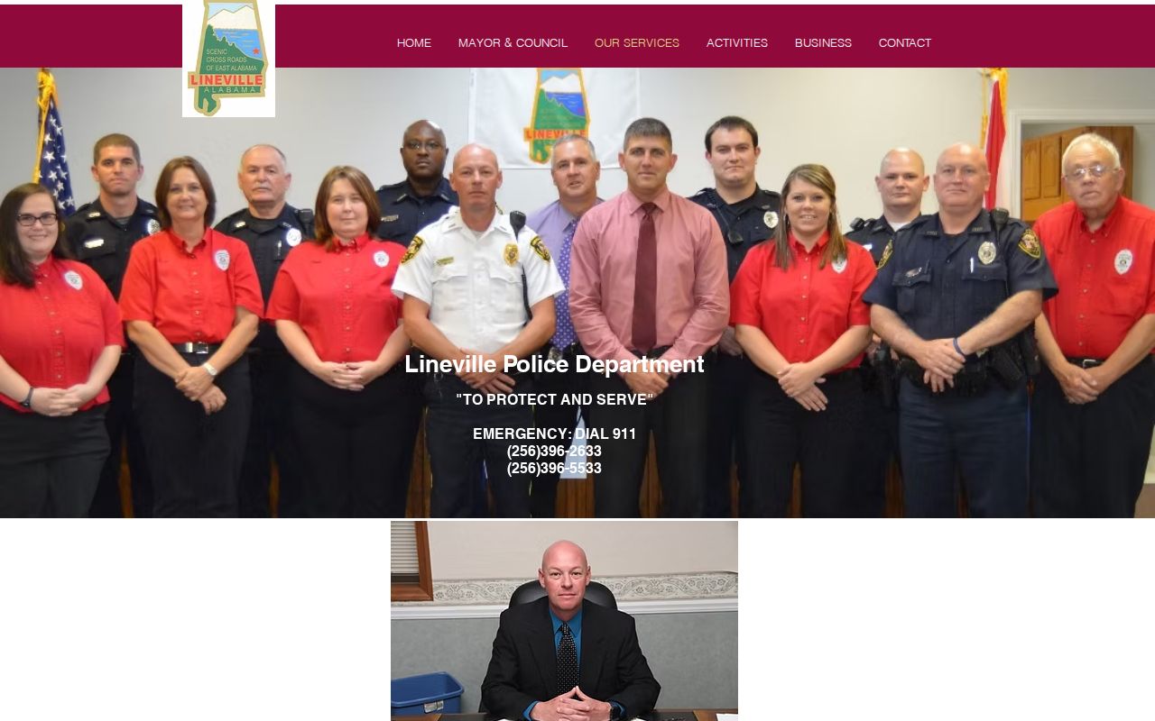 Lineville Police Department Clay County arrest records contact page